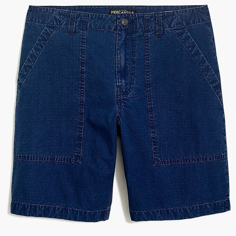 J. Crew Factory 9" Indigo Ripstop Utility Short